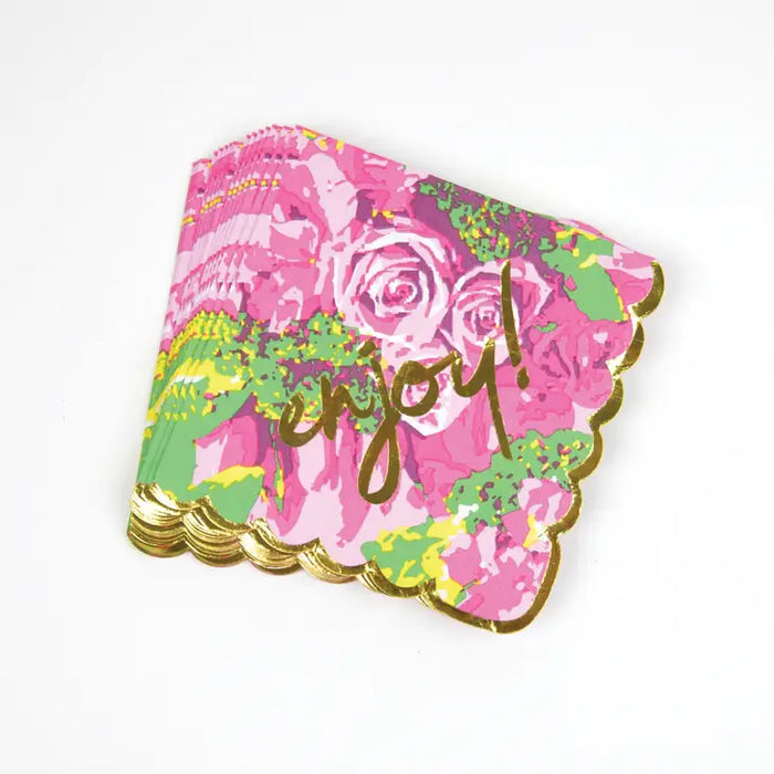 Rose Garden Beverage Napkins