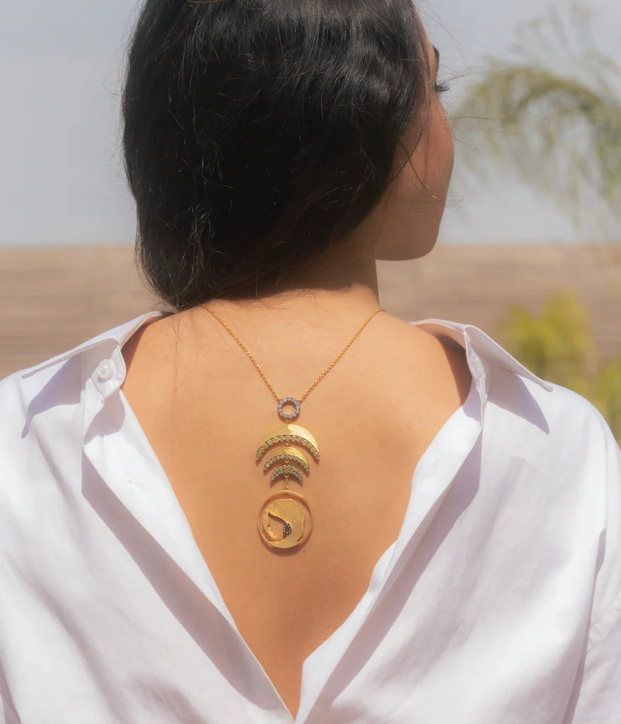 Carved Lady Coin Pendant