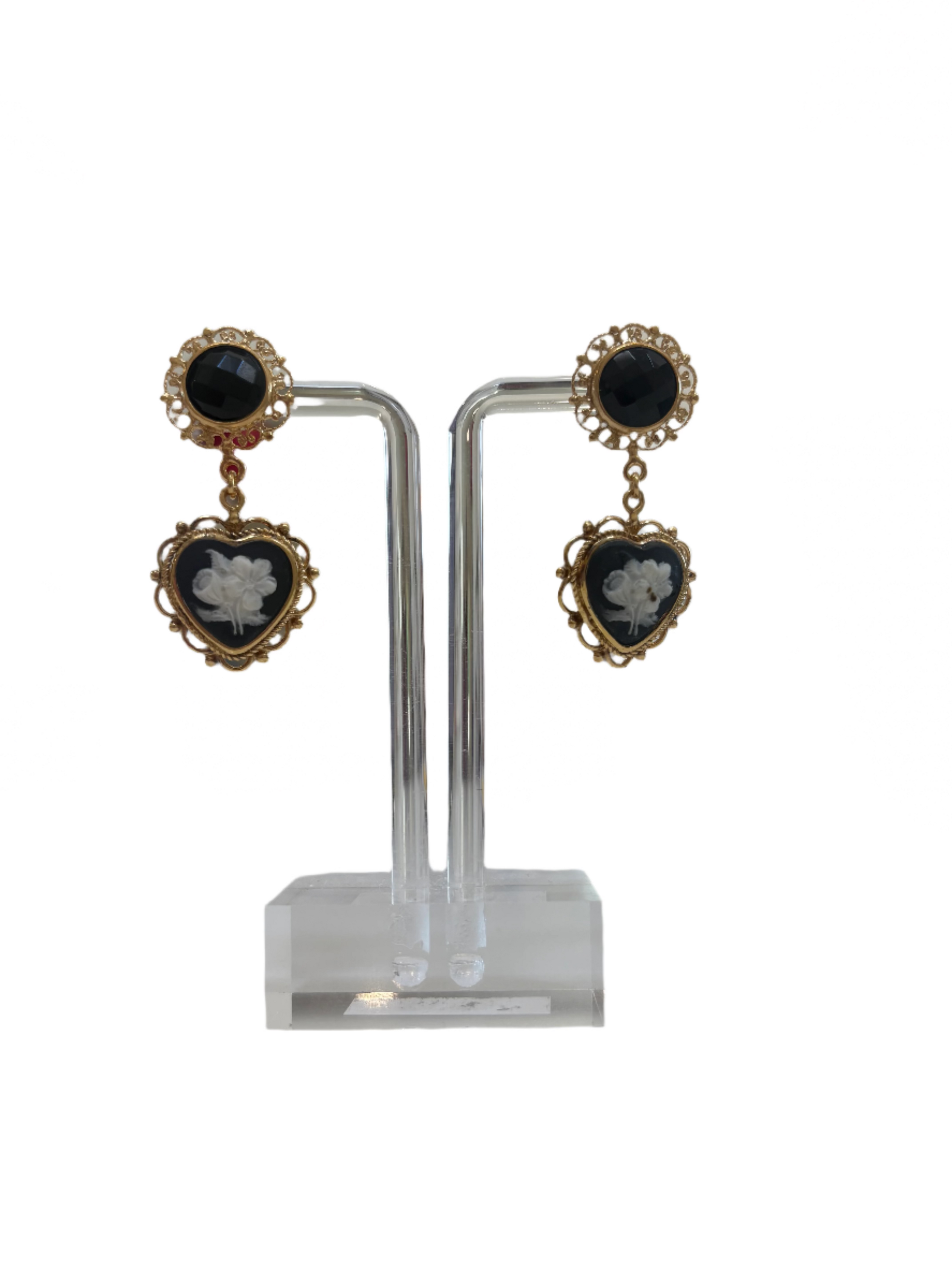 Black Heart Earrings