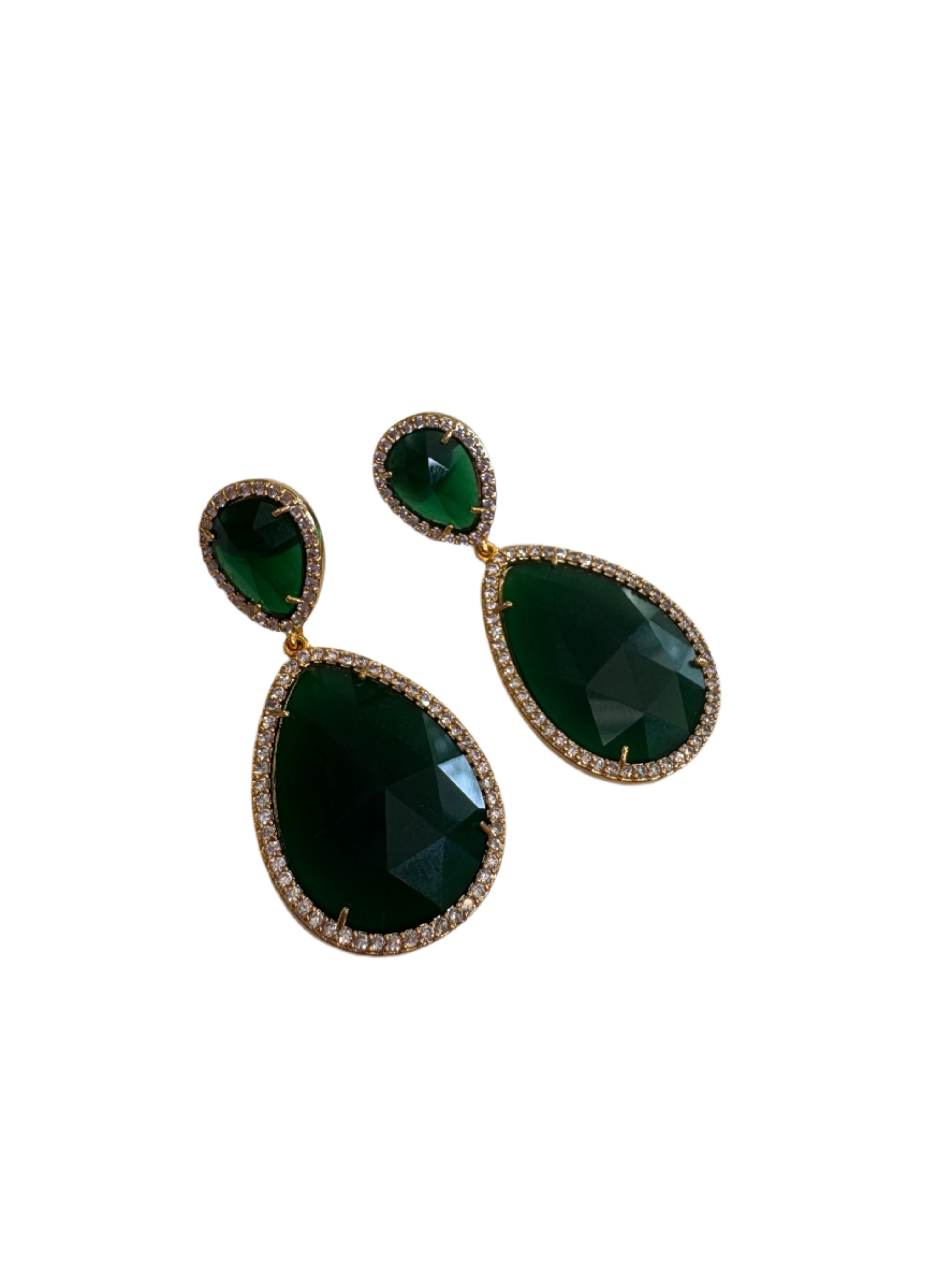 Emerald Teardrop Earrings