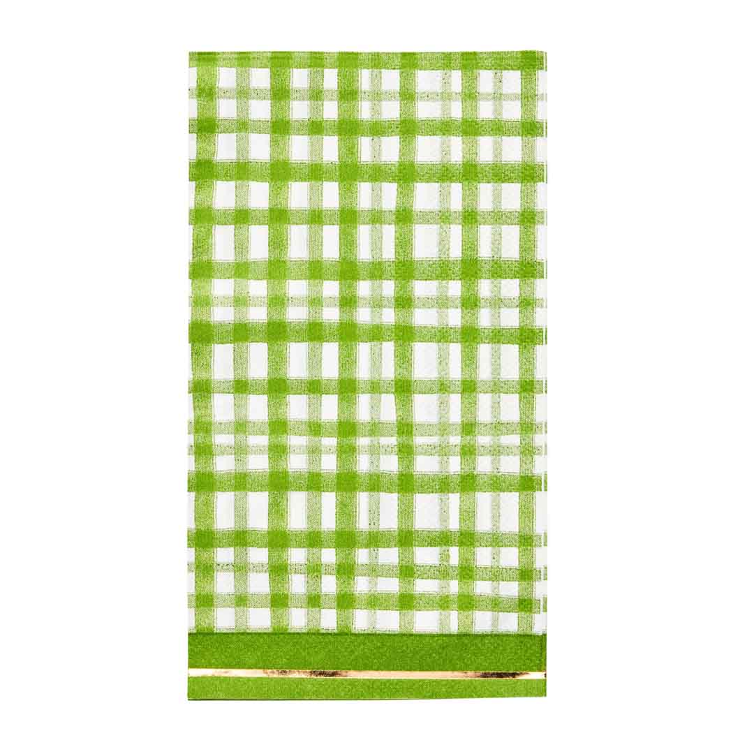 Green Plaid Guest Napkins