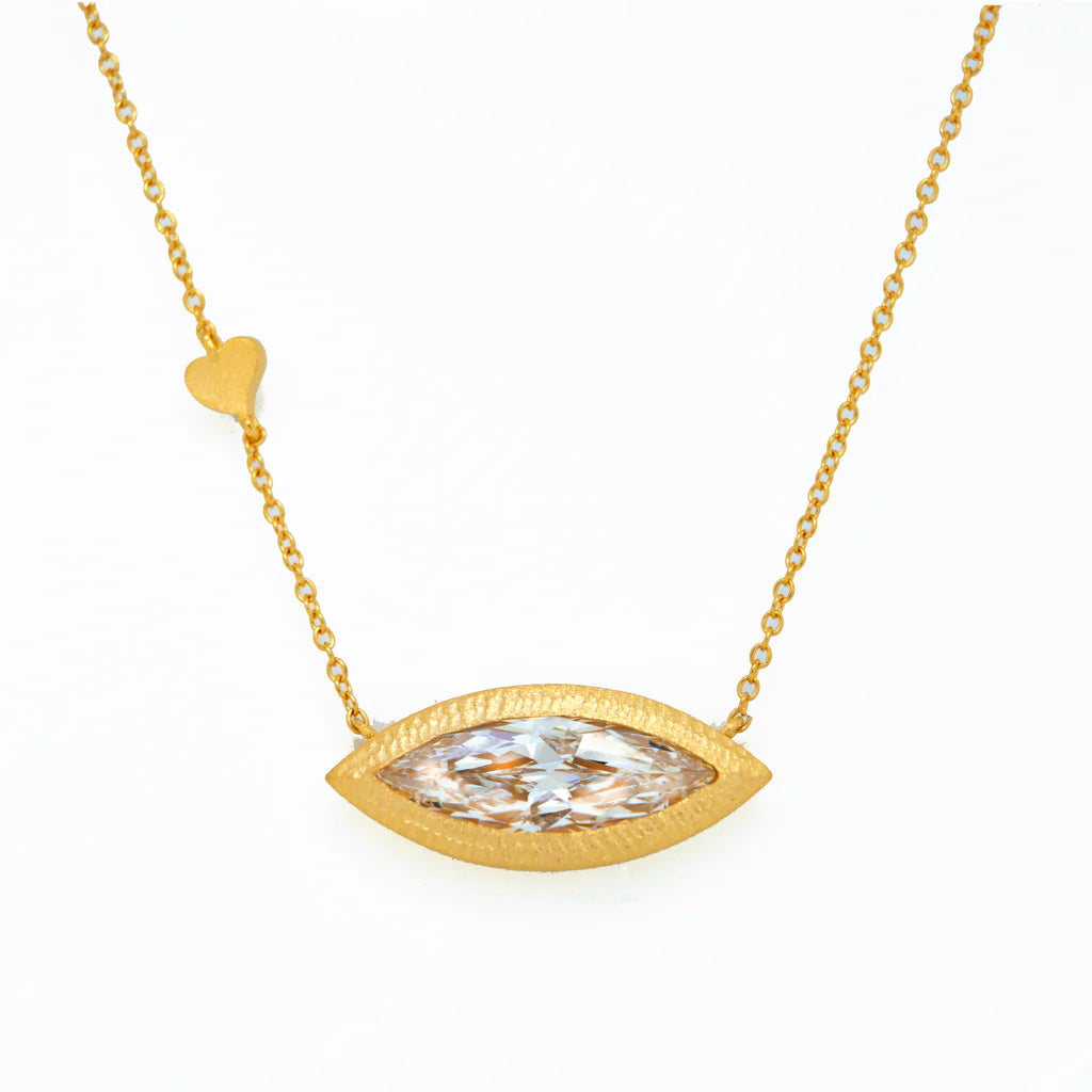 White Topaz Eye Necklace