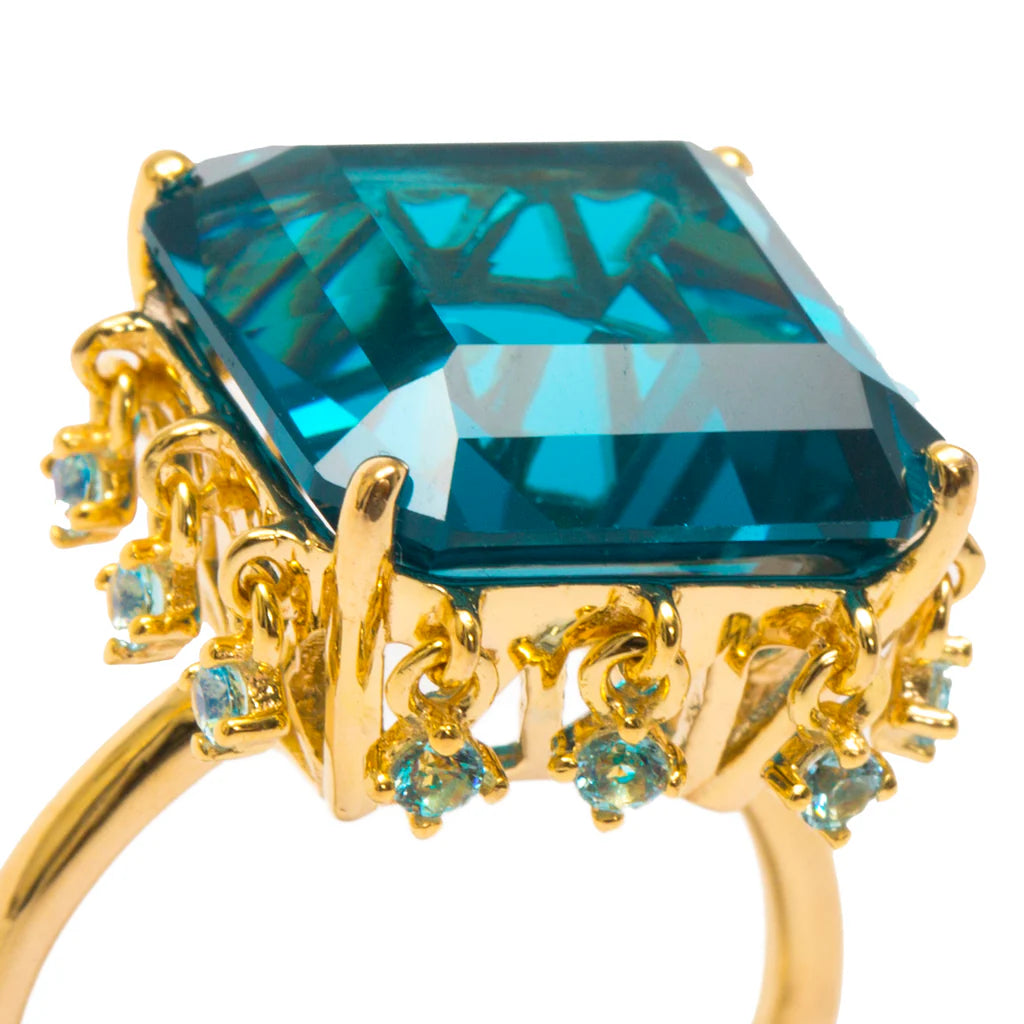 Blue Topaz Queen's Signature Ring