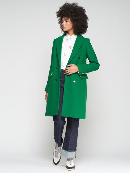 Green Double-Breasted Coat