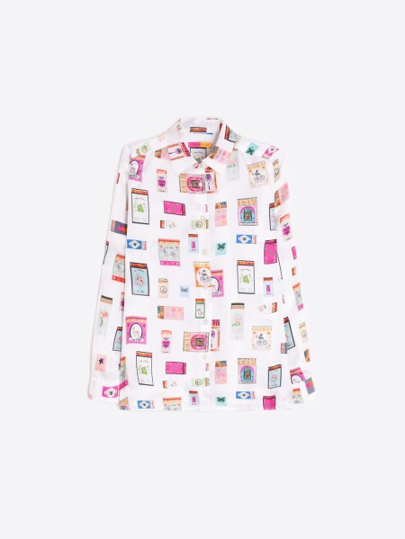 White Shirt Matchbox Print