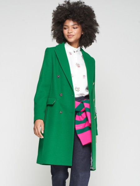 Green Double-Breasted Coat