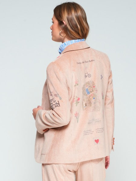 Corduroy Blazer Retiro Print