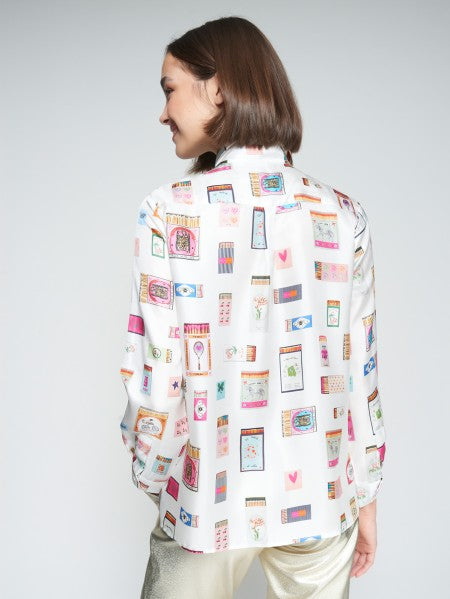 White Shirt Matchbox Print