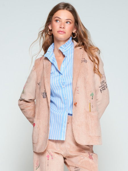 Corduroy Blazer Retiro Print