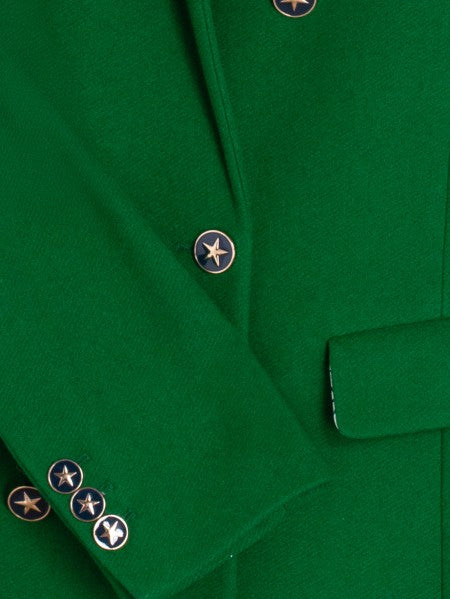 Green Double-Breasted Coat