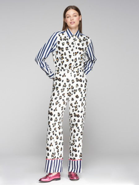 Trouser Elena Leopardo Rayas