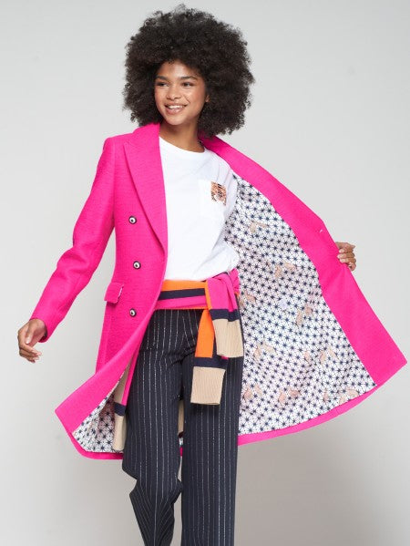 Pink Wool Coat