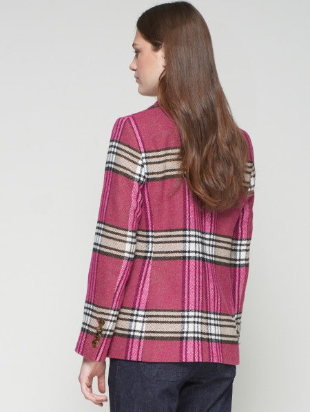 Raspberry Checked Jacket