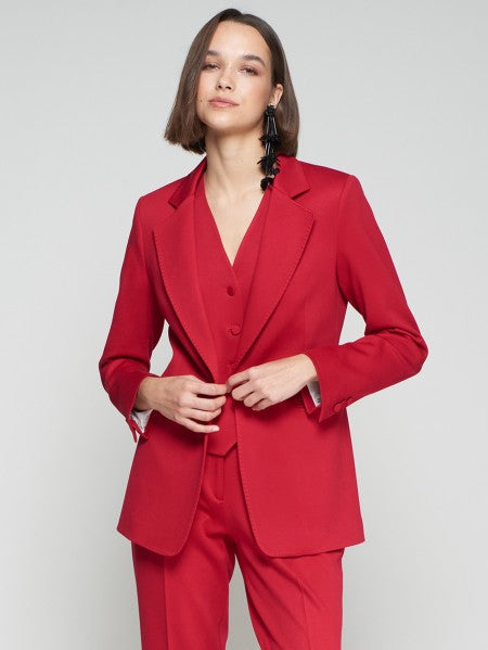 Red Structured Blazer