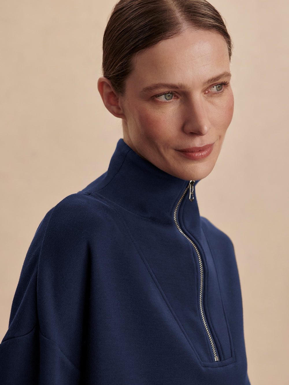 Navy Hawley Half Zip Sweat