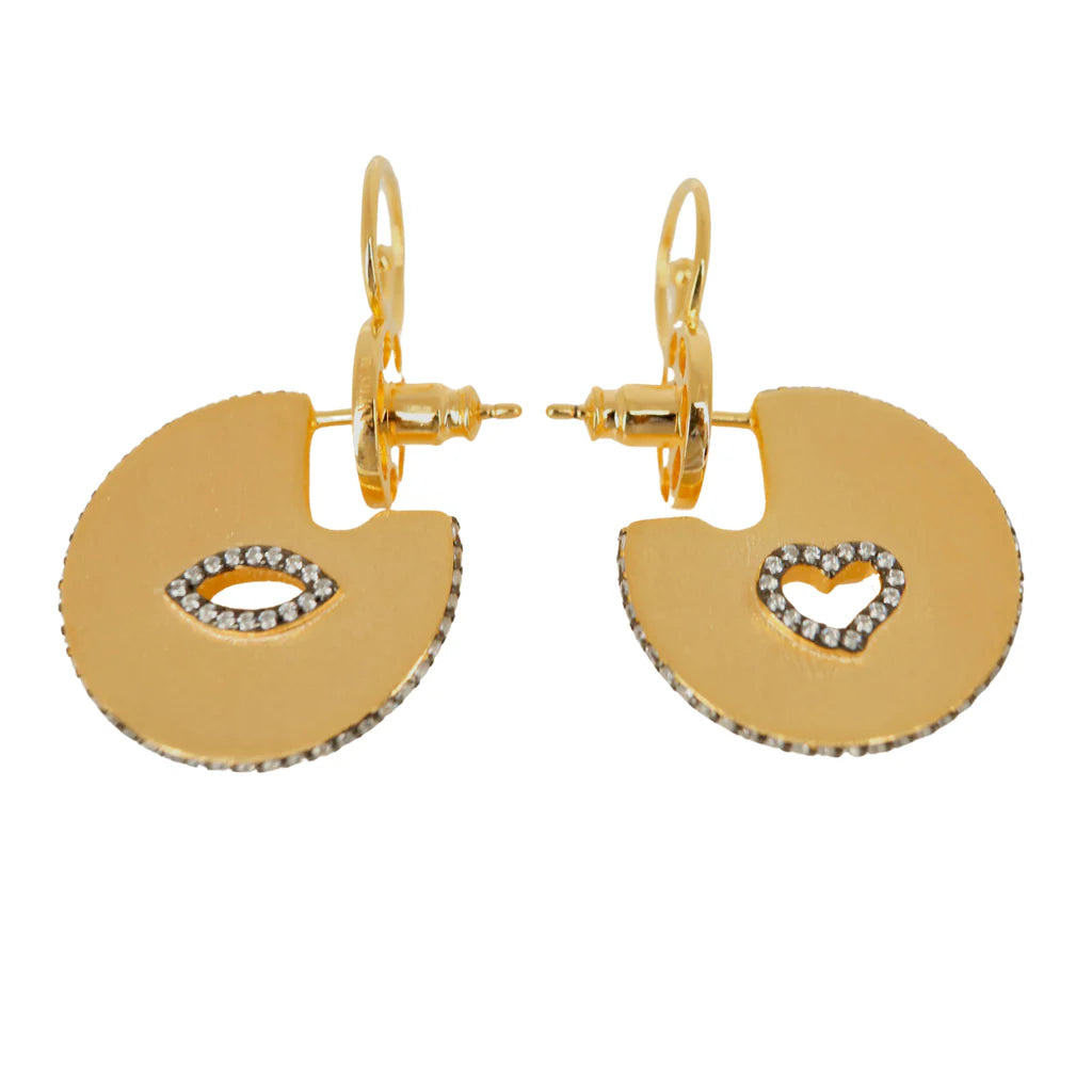 Large Disc Hoop Earrings