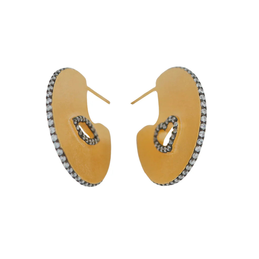 Large Disc Hoop Earrings